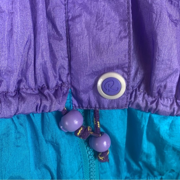 Vintage Roffe 80s or 90s Colorful Ski Snow Jacket Red Purple Blue Juniors 16 - Picture 3 of 15